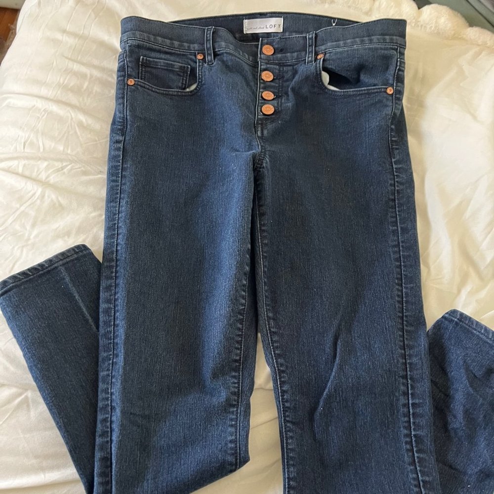 Loft Button Fly Jeans size 8/29